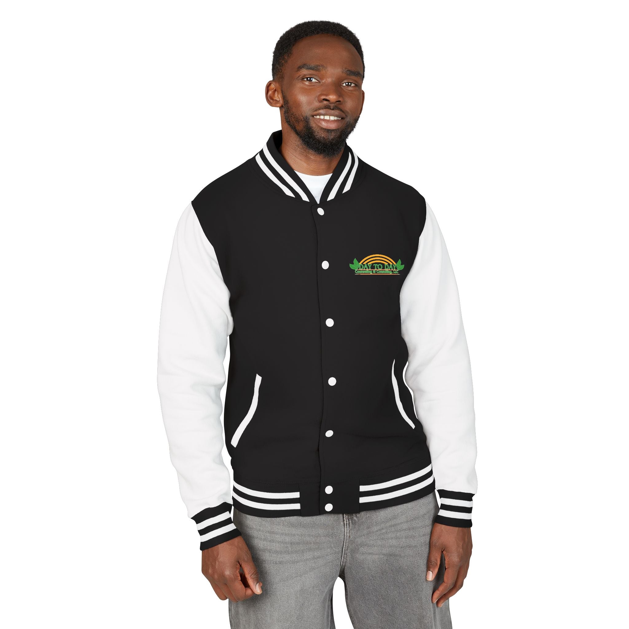 Letterman Jacket — 'Healing Real Time' Retro Campus Varsity Jacket