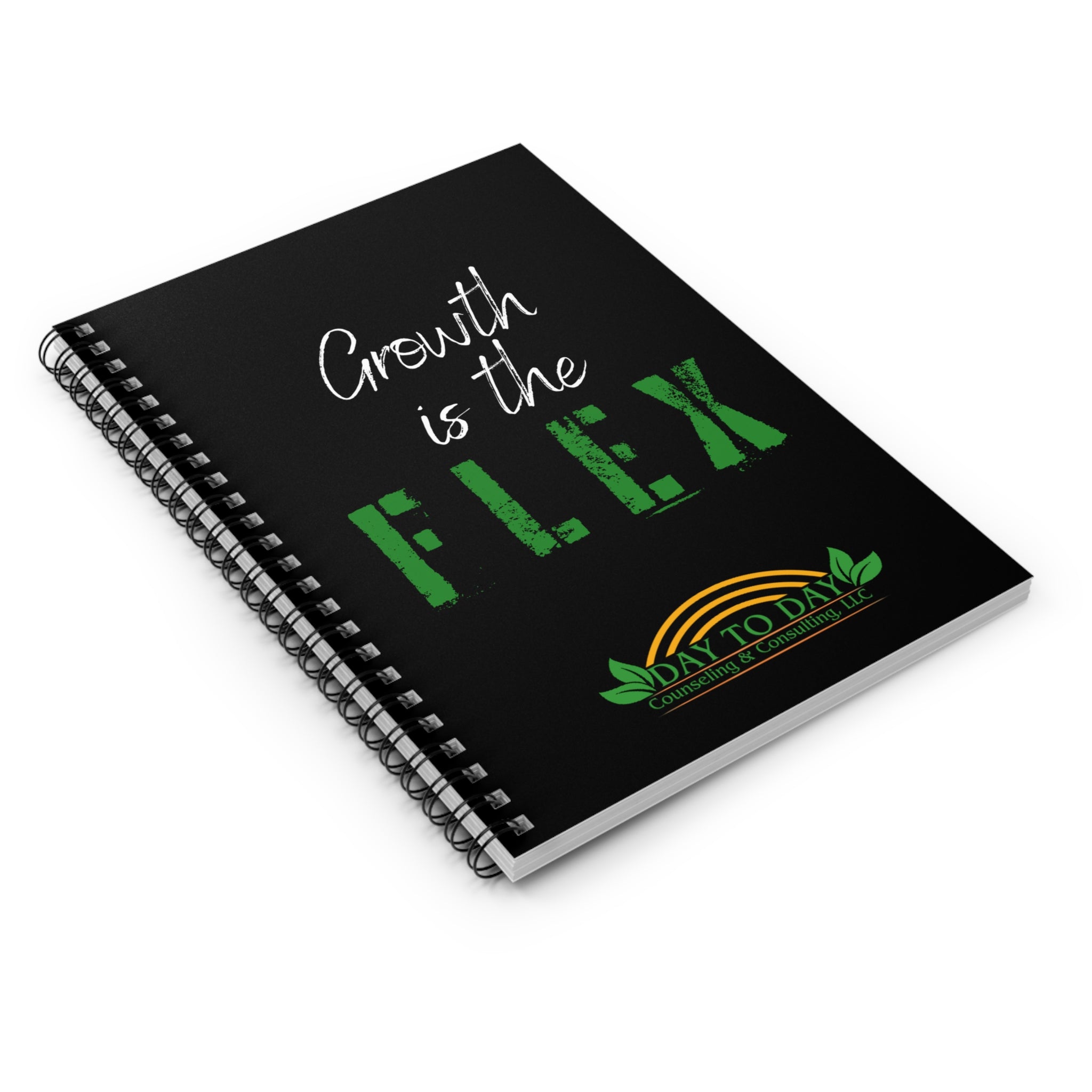 Growth Is the Flex Spiral Notebook – Motivational Ruled Journal