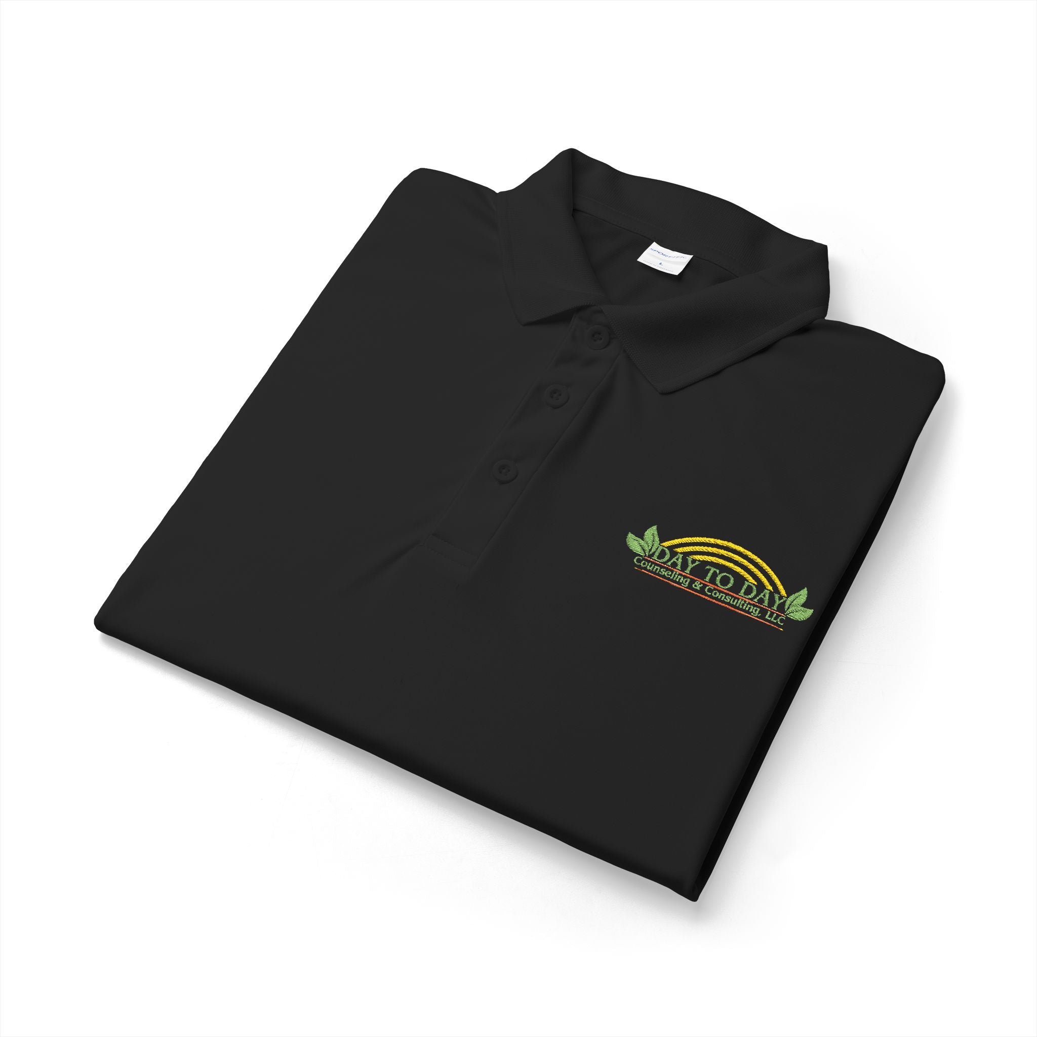 Embroidered Tropical Surf Logo Polo Shirt