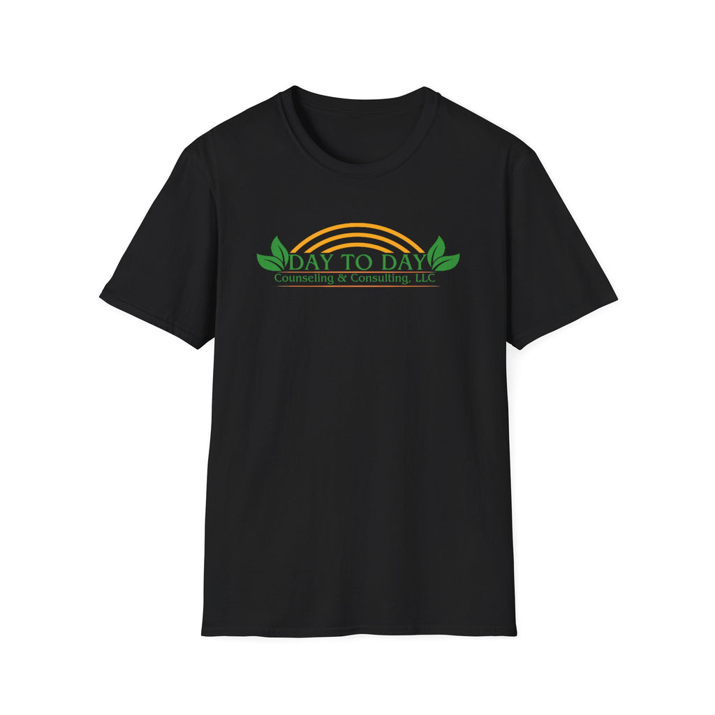 T-Shirt — "Day to Day Counseling & Consulting" Logo Tee (Green & Gold)