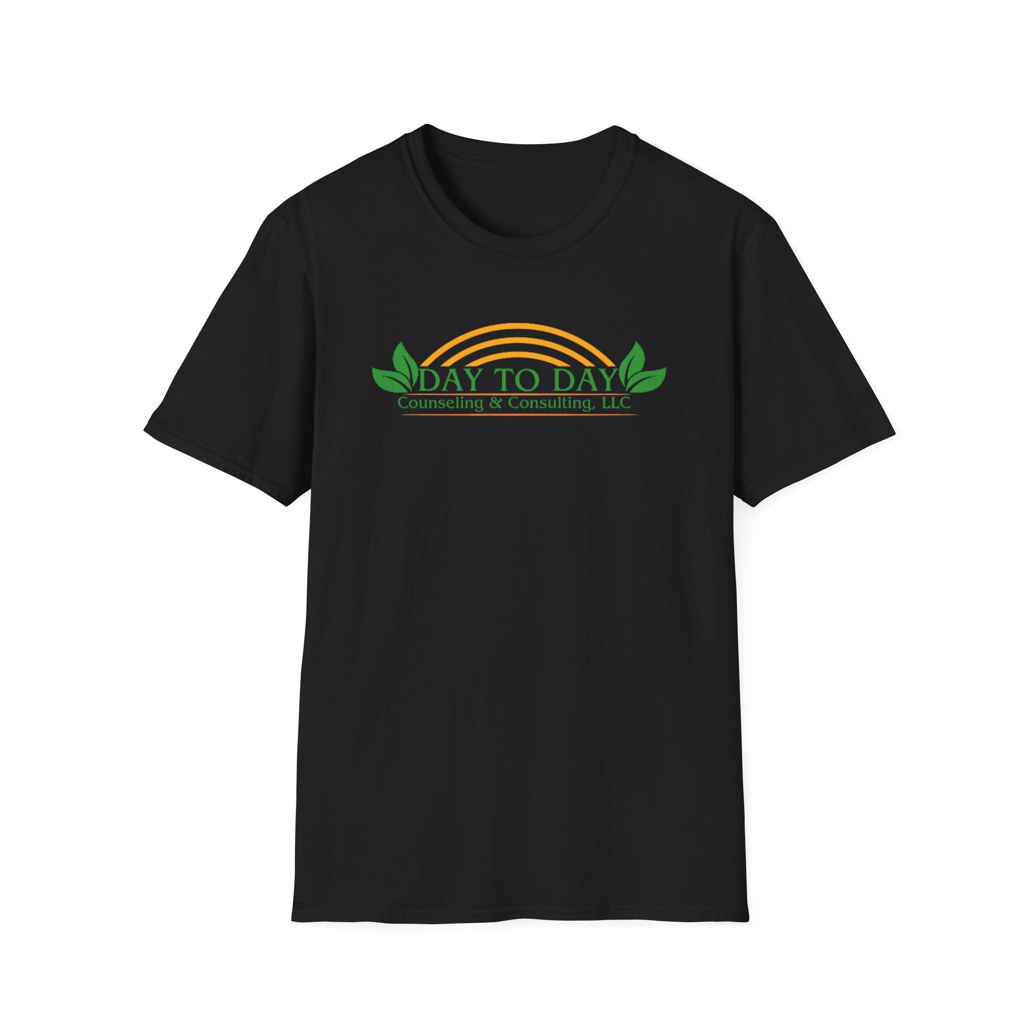 T-Shirt — "Day to Day Counseling & Consulting" Logo Tee (Green & Gold)